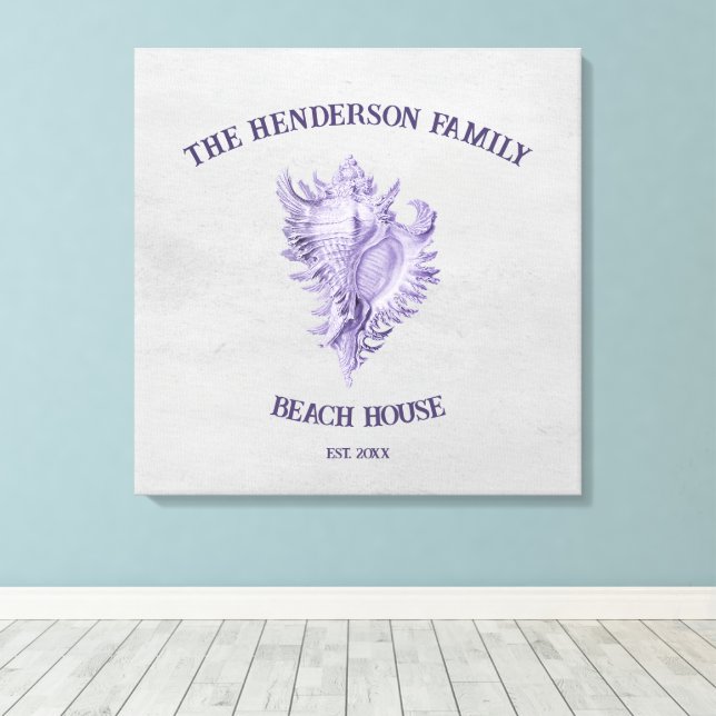 Toile de coquille de conque violet (Insitu (Plancher de Bois))