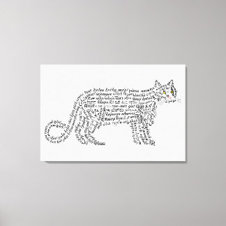 Toile de coton imprimée Chat noir du monde