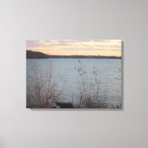 Toile de coucher de soleil sur le lac Shore