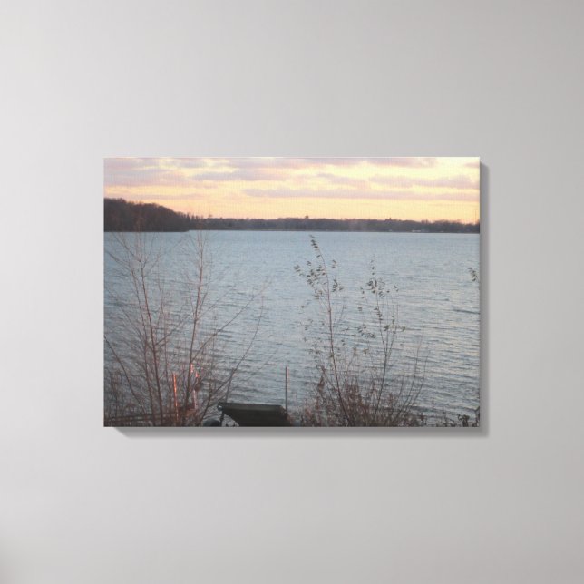 Toile de coucher de soleil sur le lac Shore (Recto)