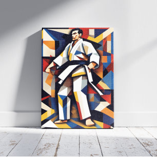 Toile de cubes de judo