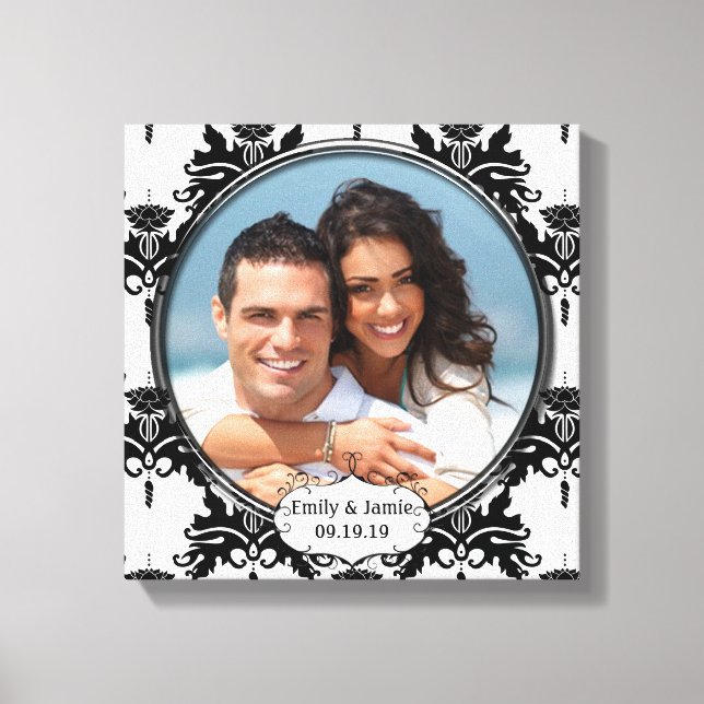 Toile de damas avec votre photo (Recto)