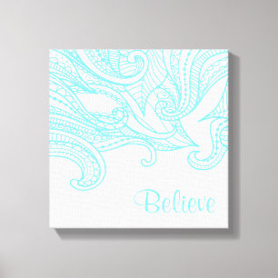 Toile de déco murale de style Aqua Boho