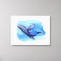 toile de dessin de baleine à bosse