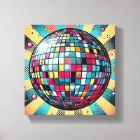 Toile de disco colorée art!