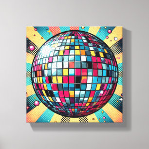 Toile de disco colorée art!
