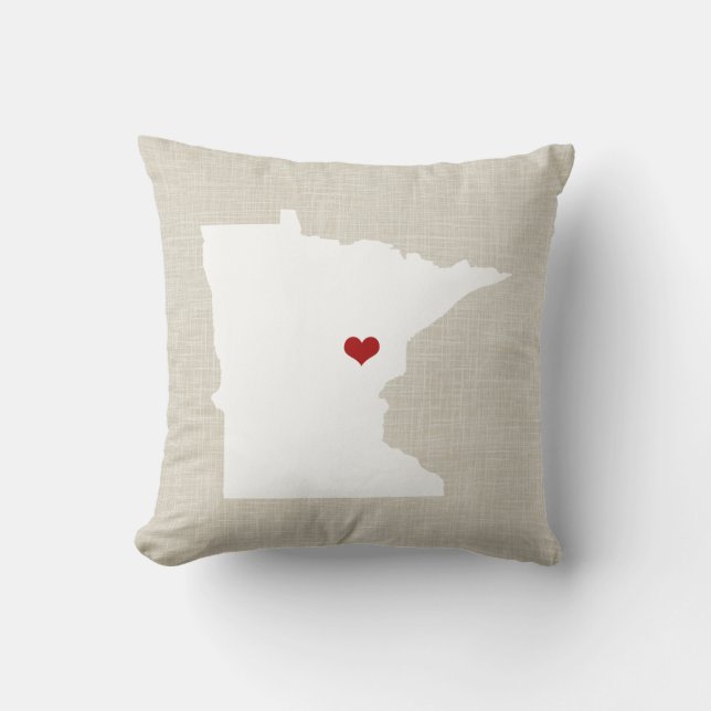 Toile de Faux de coussin d'état du Minnesota (Recto)