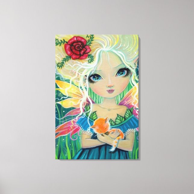 Toile de fée de cannelle oeuvre acrylique (Recto)