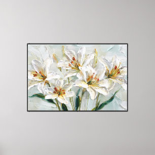 Toile de fleurs abstraite – Impression artistique 