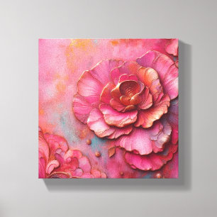 Toile de fleurs roses !