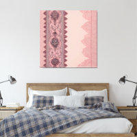 Toile de fond de dentelle florale vintage, rose ro