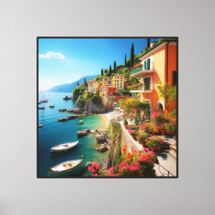 Toile de fond de la Côte amalfitaine italienne
