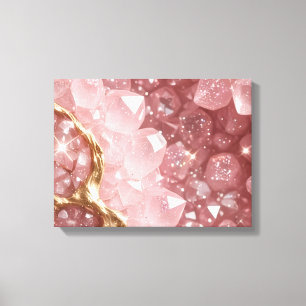 Toile de fond en géode de quartz rose luxe pour