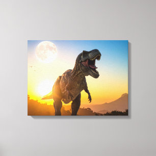 Toile de fond T-Rex – Décoration de dinosaure rugi