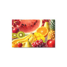 Toile de fruits frais pour décoration murale