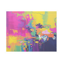 Toile de galerie abstraite Neon Dreamscape