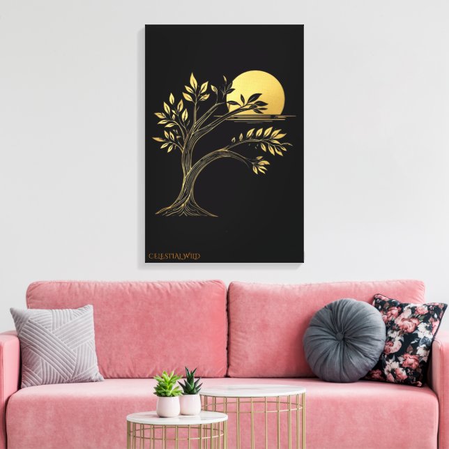 Toile de galerie de qualité muséale Gilded Zen Hor (Insitu(Salon))