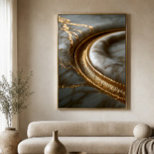 Toile de galerie en marbre doré 24x36