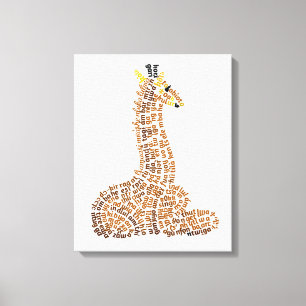 Toile de girafe du monde Imprimer