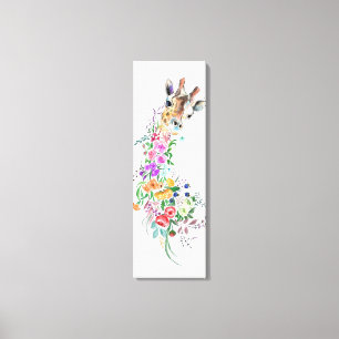 Toile de Giraffe Florale Imprimer