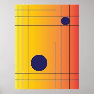 Toile de grille solaire n° 1 — Art mural géométriq