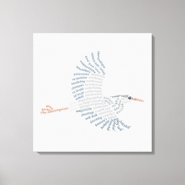 Toile de Heron bleu Monde Imprimer (Recto)
