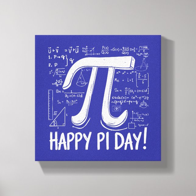 Toile de jour Pi Imprimer - Art mathématique éléga (Recto)