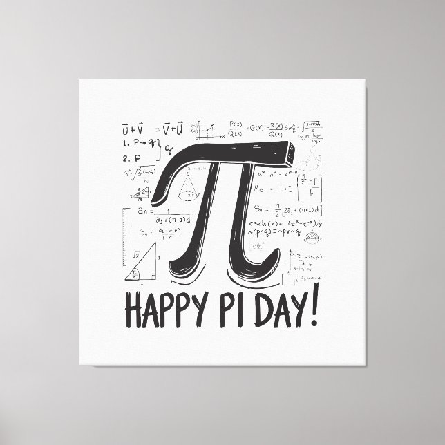Toile de jour Pi Imprimer - Art mathématique éléga (Recto)