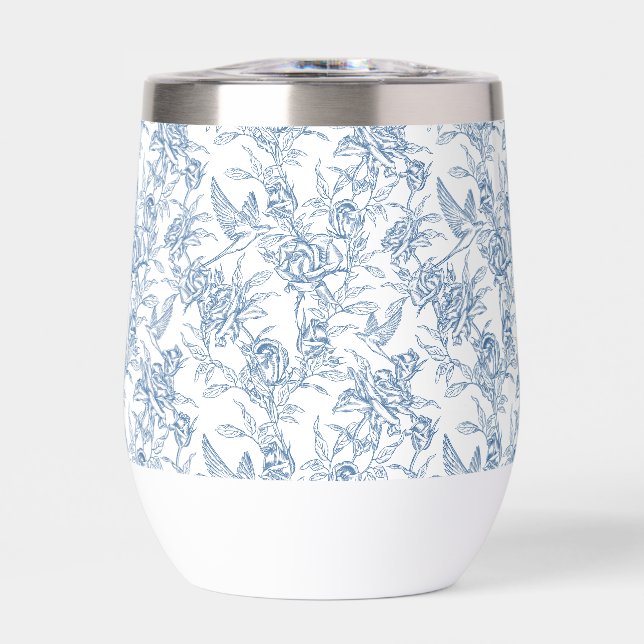 Toile de Jouy bleue française (Avant)