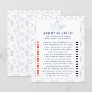 toile de jouy cowboy - baby shower maman ou papa