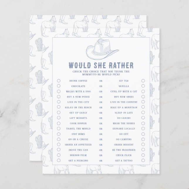 Toile De Jouy Cowboy - Elle Plairait (Devant / Derrière)