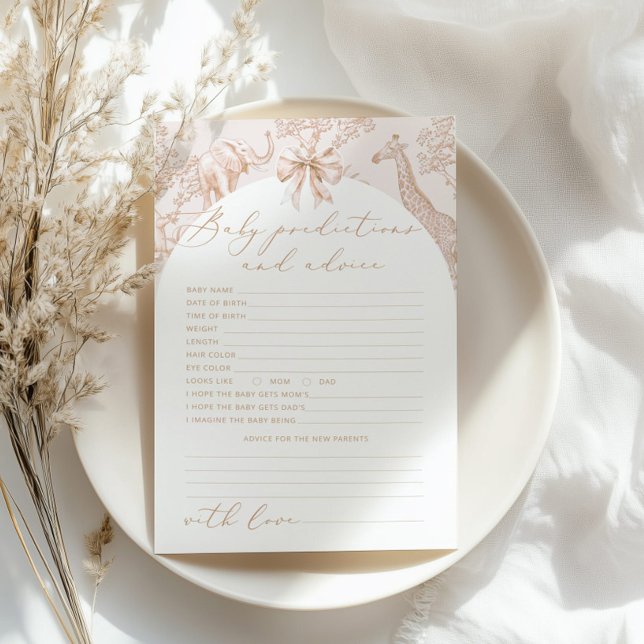 Toile de Jouy Jungle Predictions and advice card (Créateur téléchargé)