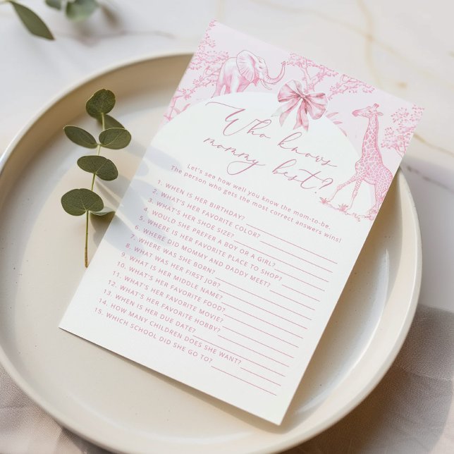 Toile de Jouy Qui connaît maman meilleur jeu (Créateur téléchargé)