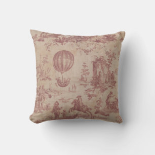 Toile de jouy Vintage Illustration Coussin