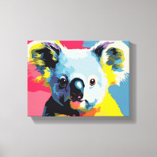 Toile de koala colorée enveloppée