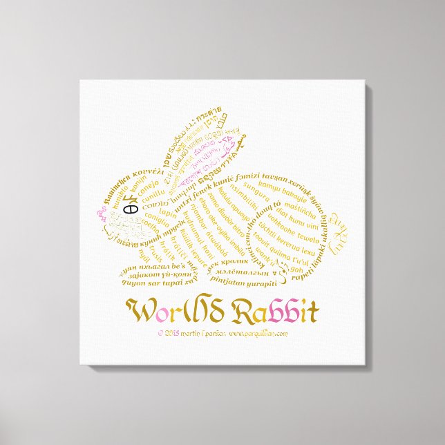 Toile de lapin Wor(l)d Imprimer (Recto)