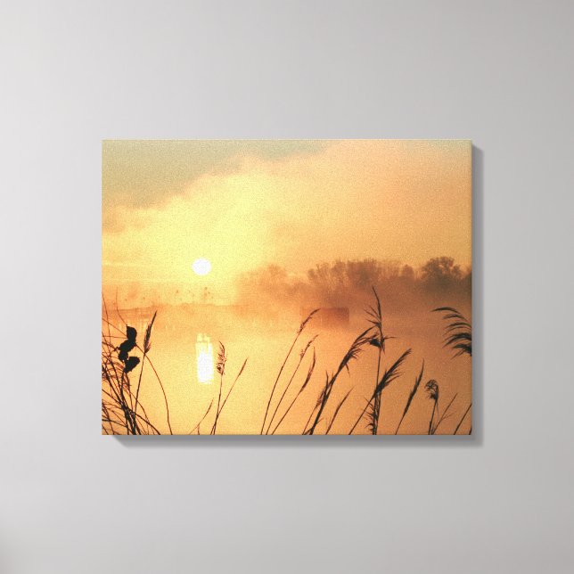 Toile de lever de soleil sur fond (Recto)