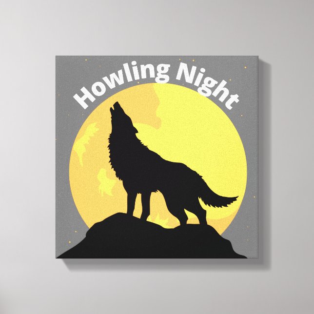 Toile de loup Howling Imprimer l'art mural (Recto)