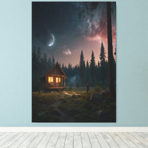 Toile de lune cosmique - Décor mural céleste