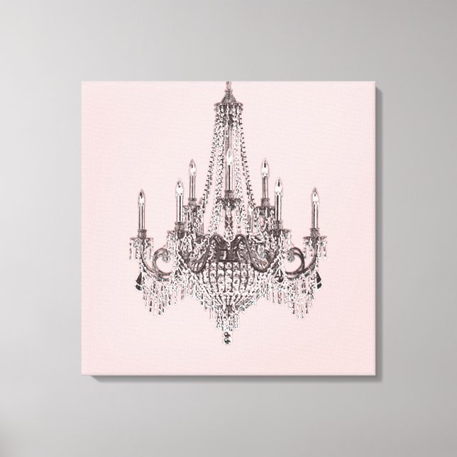 Toile de lustre rose décoration murale (Recto)