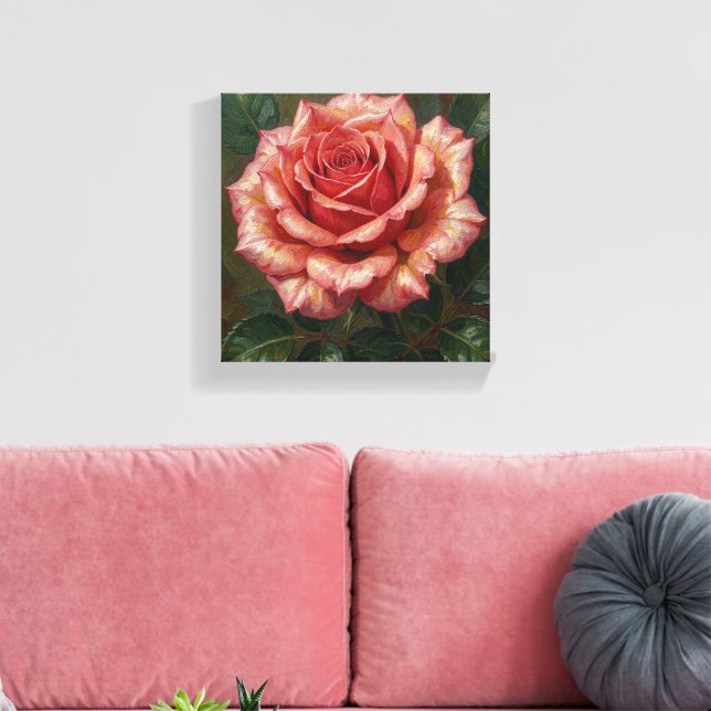 Toile de luxe encadrée SPNP_Rose_Premium (Insitu(Salon))