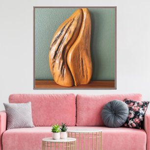 Toile de luxe enroulée Sculpture en bois flotté él