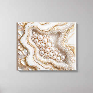 Toile de luxe grise et argentée en géode - Moderne