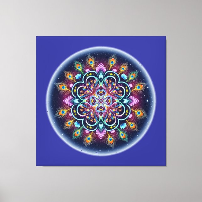 Toile de mandala cosmique sur toile murale (Recto)