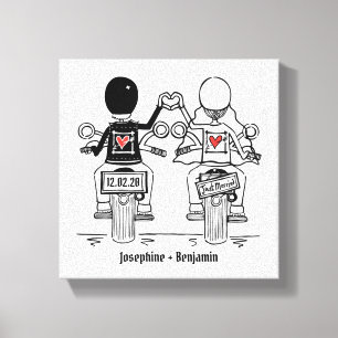 Toile de Mariage de motocyclette personnalisée Imp