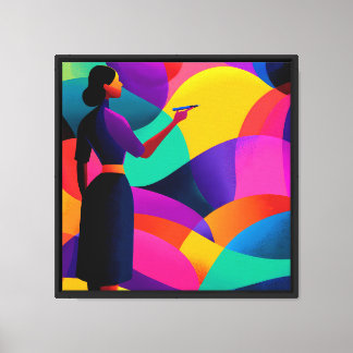 Toile de marqueur abstrait de blocage de couleur r