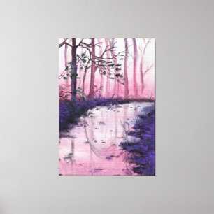 Toile de Matin Rose Imprimer - Peinture Art