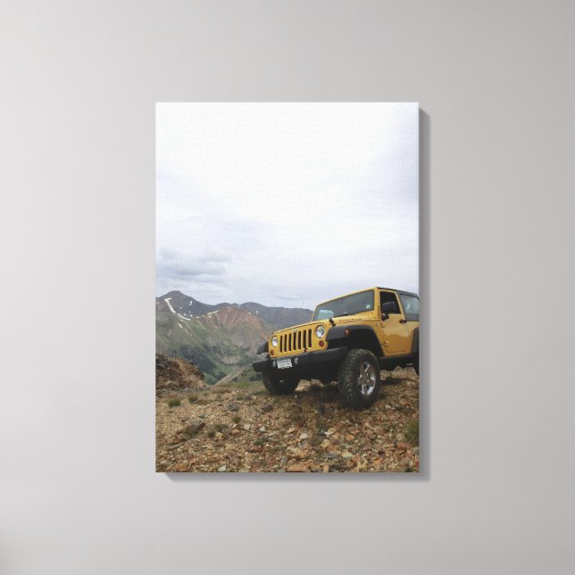 Toile de montagne Jeep jaune rubicon (Recto)