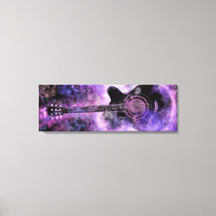 Toile de musique de guitare Imprimer violet - Pein