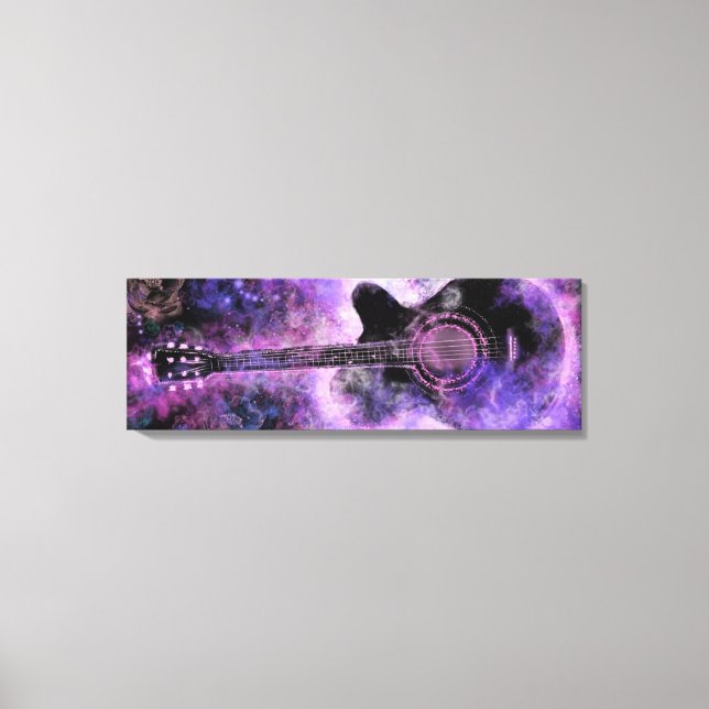 Toile de musique de guitare Imprimer violet - Pein (Recto)
